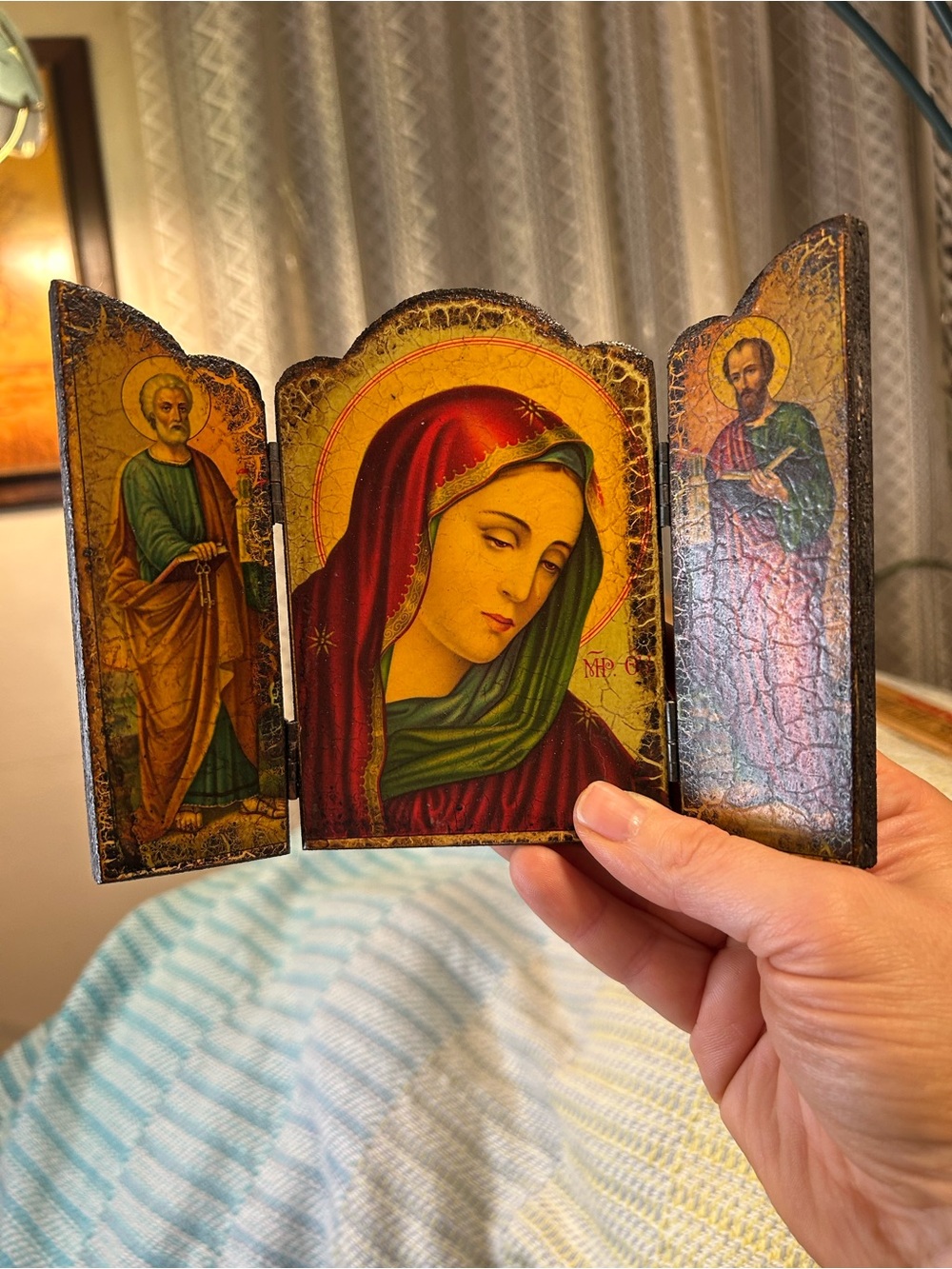 ✨ Vintage Wood Triptych Religious Decor✨